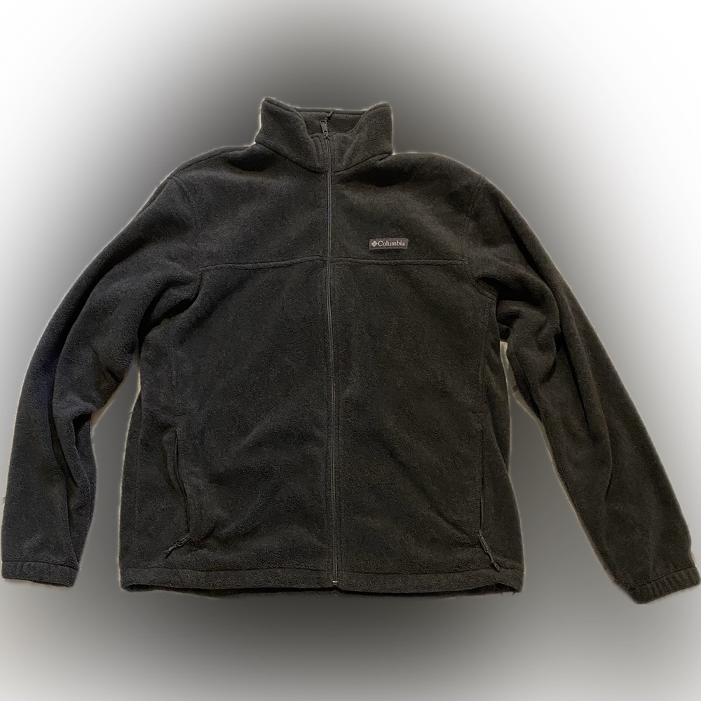 Columbia fleece pullover/jacket. Charcoal gray, Size L